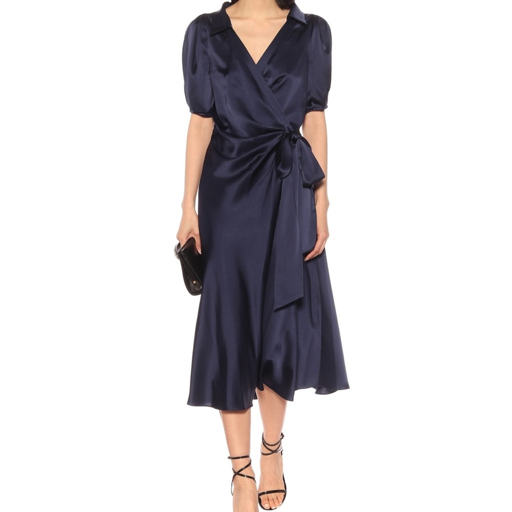 DIANE VON FURSTENBERG Valentina Satin Midi Dress